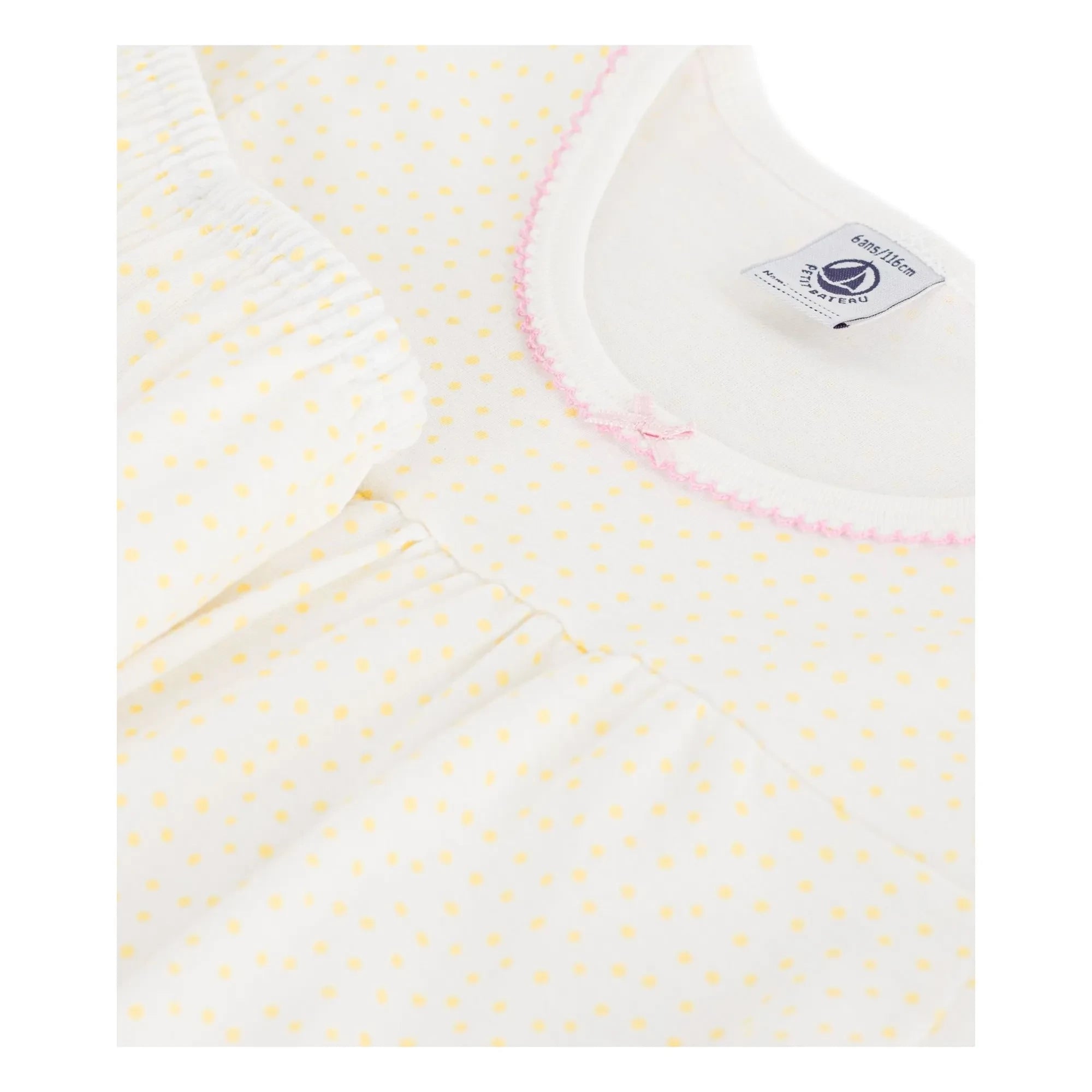 Petit Bateau - Pijama corto de lunares | Blanco