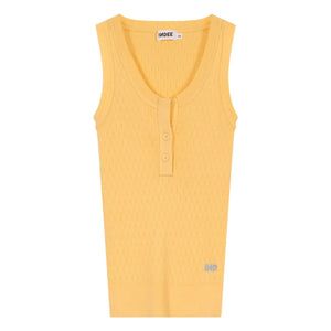 Indee - Camiseta de tirantes acanalada Volga | Amarillo