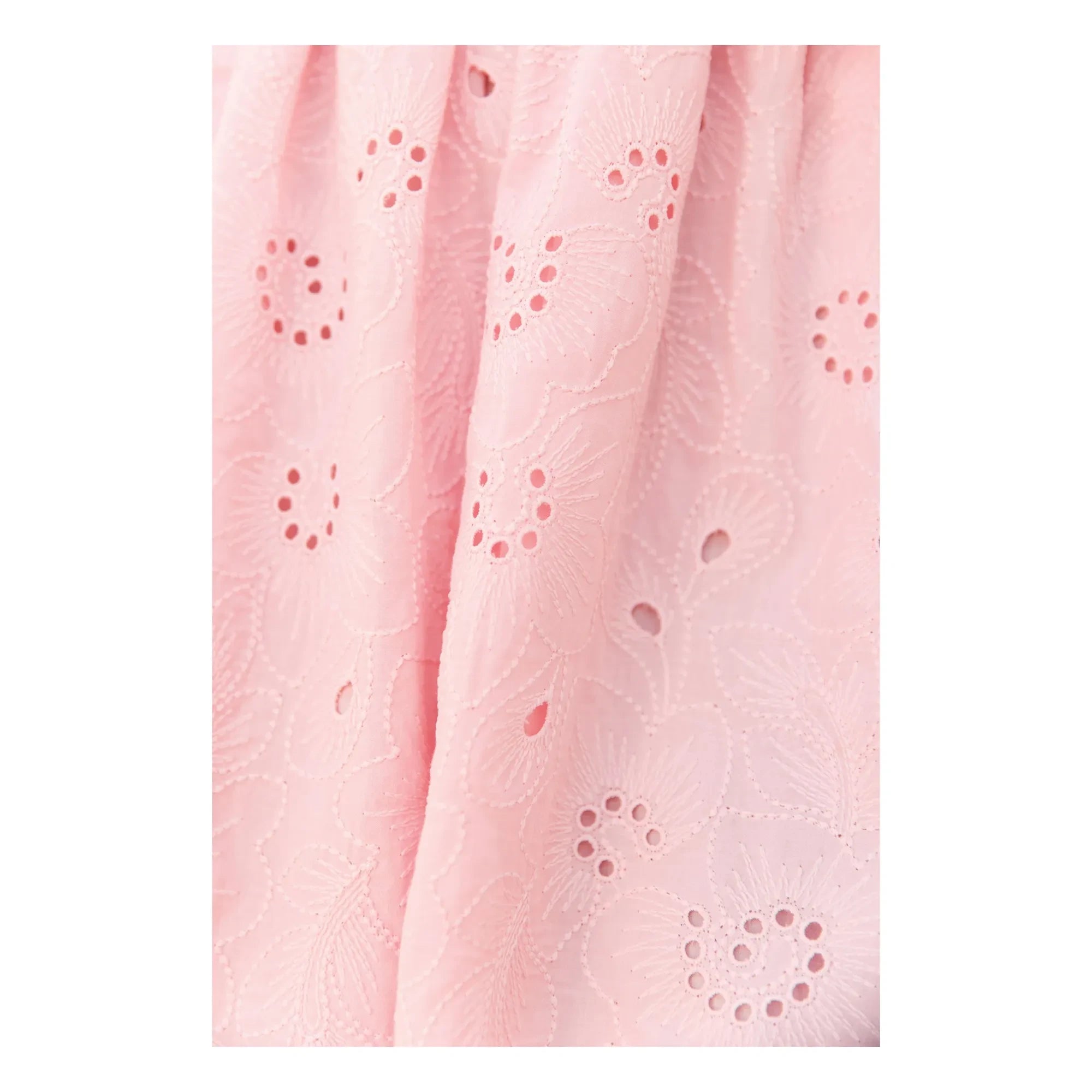 Tartine et Chocolat - Vestido de manga abullonada con flores bordadas | Rosa empolvado