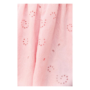 Tartine et Chocolat - Vestido de manga abullonada con flores bordadas | Rosa empolvado