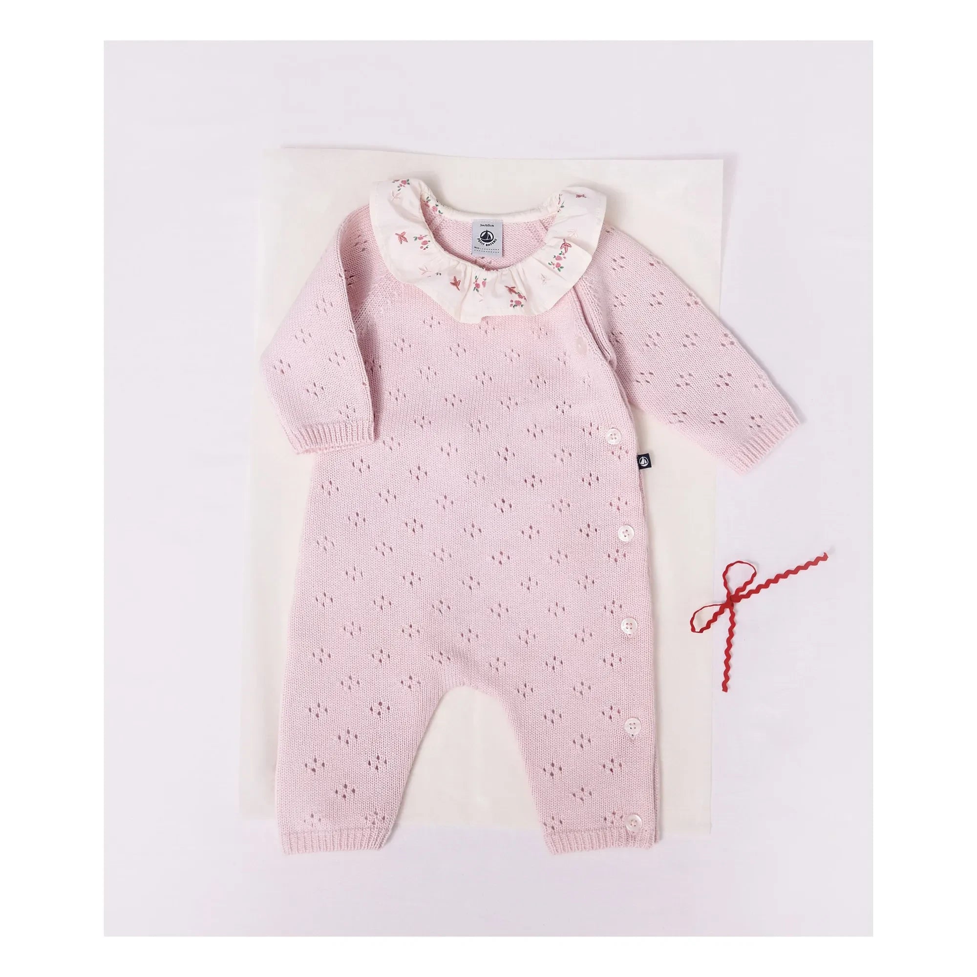 Petit Bateau - Yün Ajurlu Tulum | Pembe