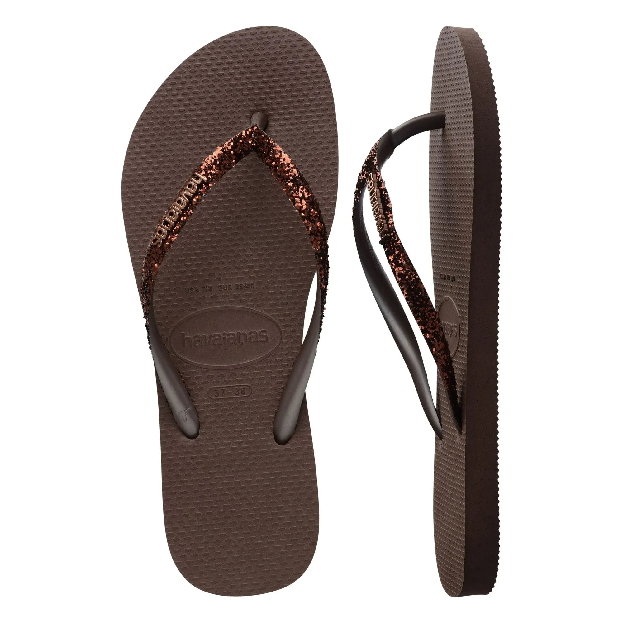 Havaianas - Chanclas Slim Glitter | Chocolate