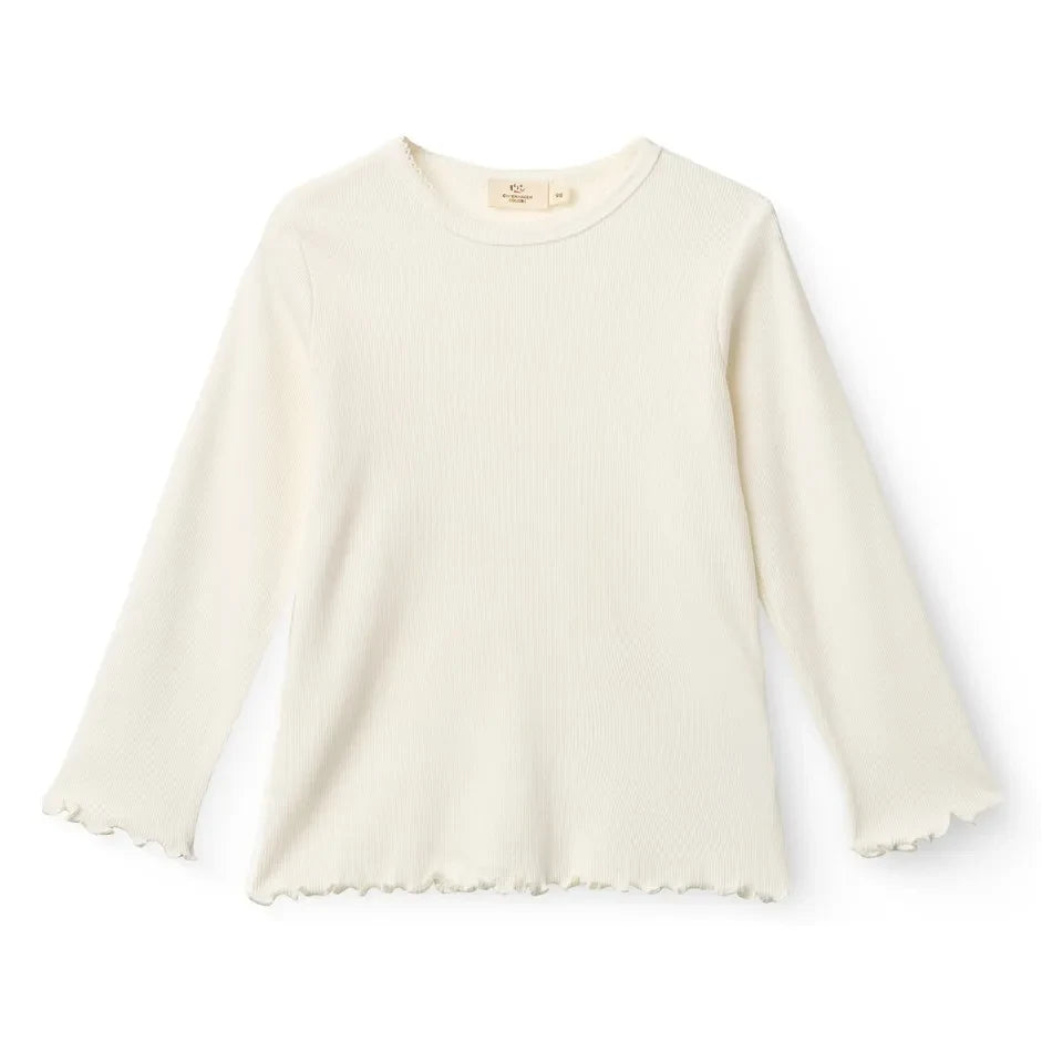 Copenhagen Colors - Camiseta acanalada de crepé | Crema