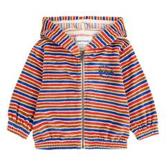 Bobo Choses - Sudadera con Capucha A Rayas de Terciopelo | Rojo