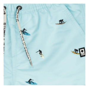 Tumble N'Dry - Shorts de baño de fibras recicladas Surfing | Azul claro