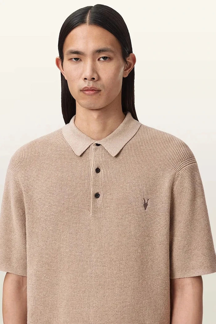 AllSaints polo de hombre de mezcla de lana ASPEN