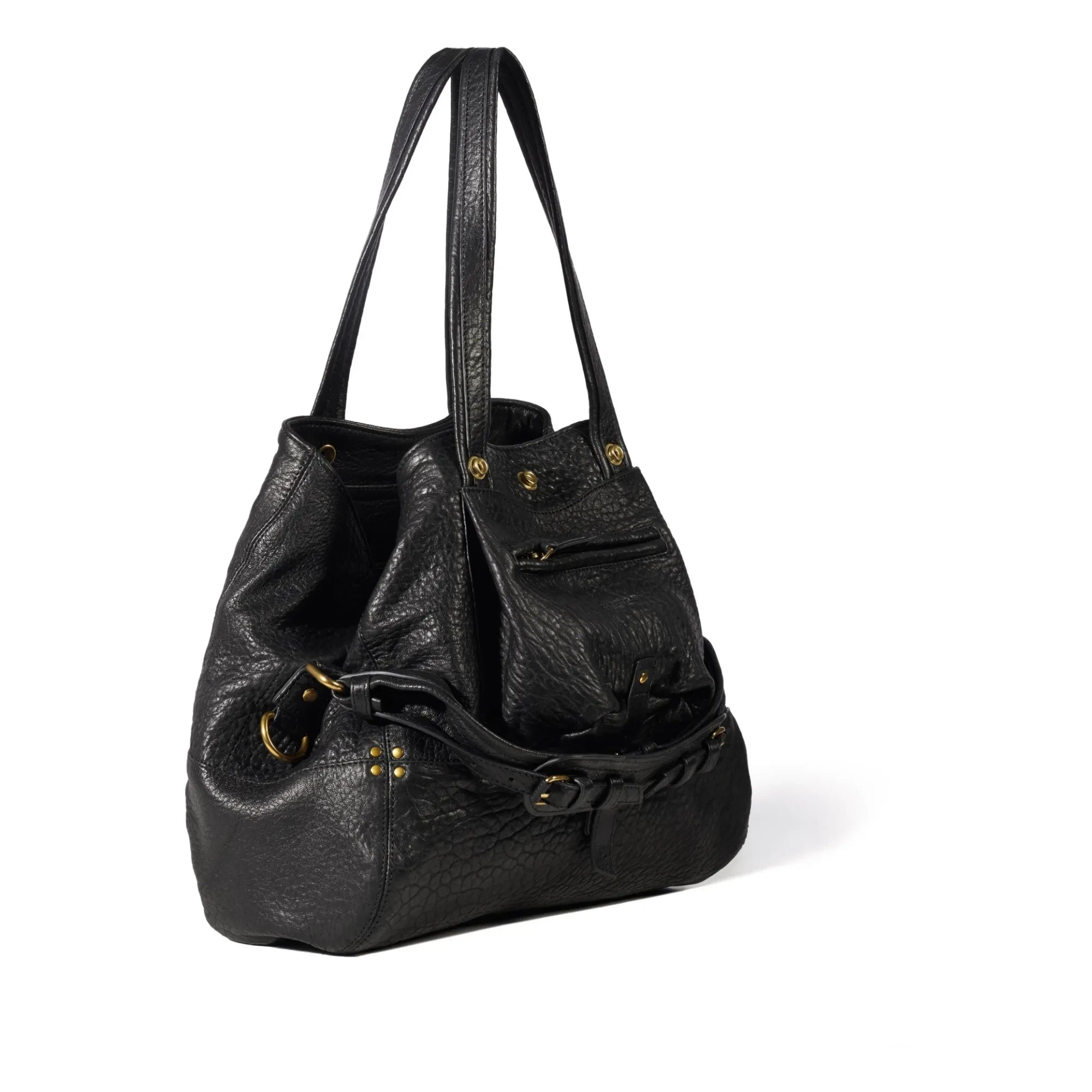 Jérôme Dreyfuss - Bolso de mano Billy de piel de cordero - M | Negro
