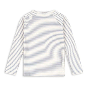 Konges Sløjd - Camiseta de baño de rayas Aster con protección UV de fibra reciclada | Beige