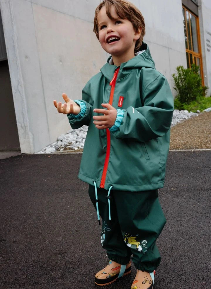 Hello Hossy - Mono de lluvia Capitán | Verde cromo