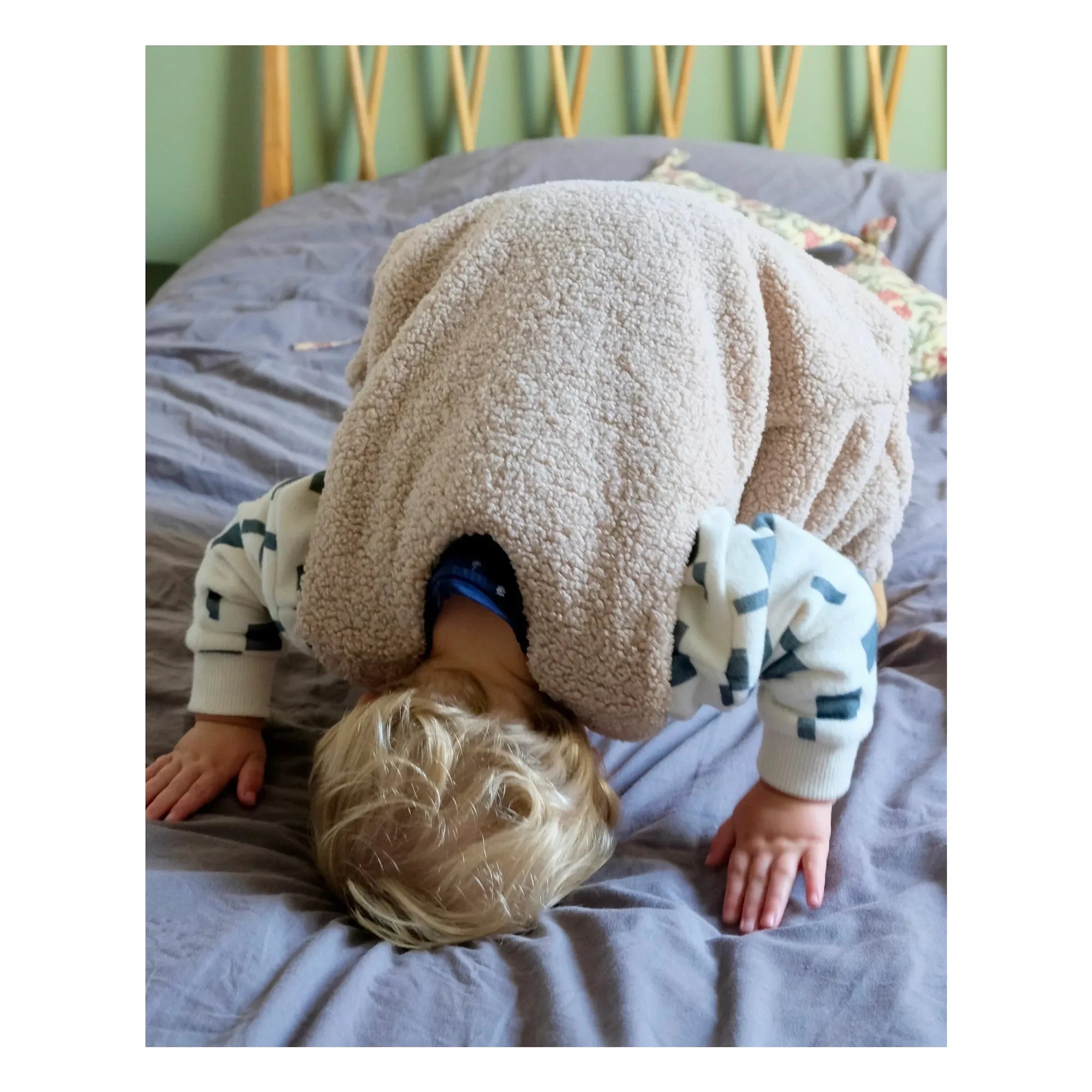 Tante Reine - Saco de dormir con pies de algodón orgánico Teddy | Arena