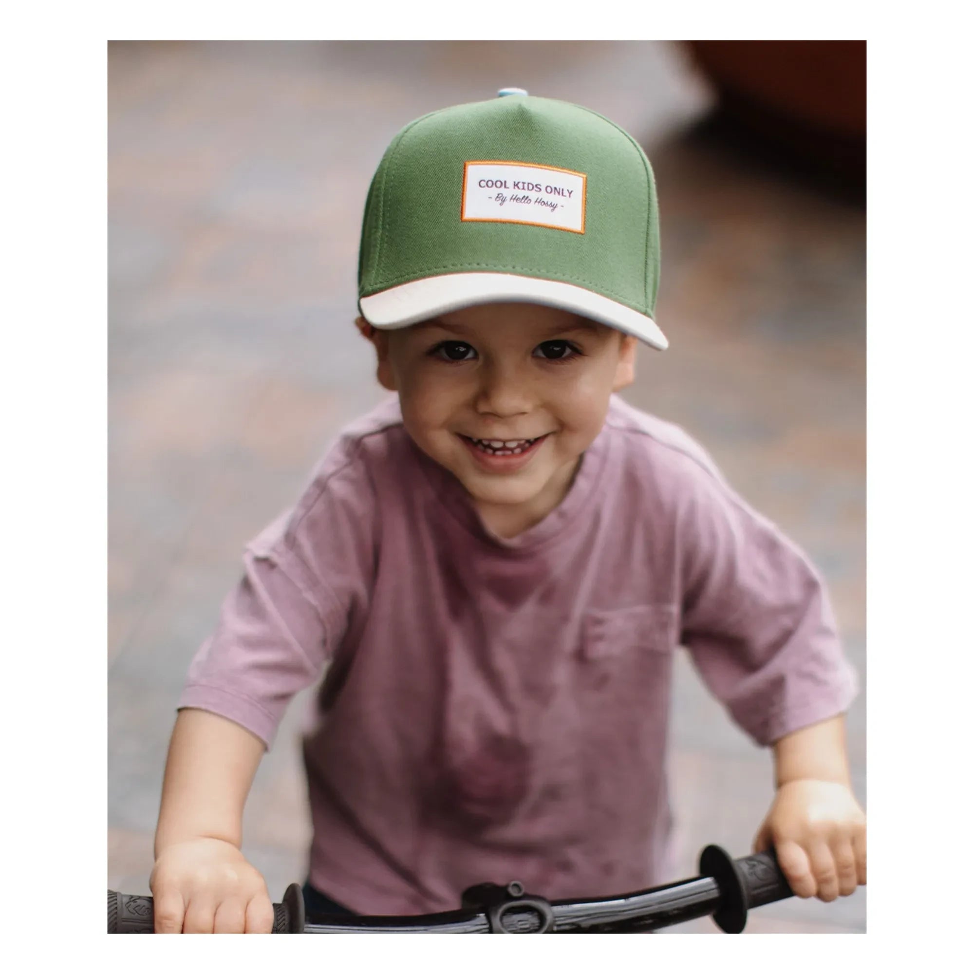 Hello Hossy - Gorra con visera curvada pequeña de algodón orgánico | Verde