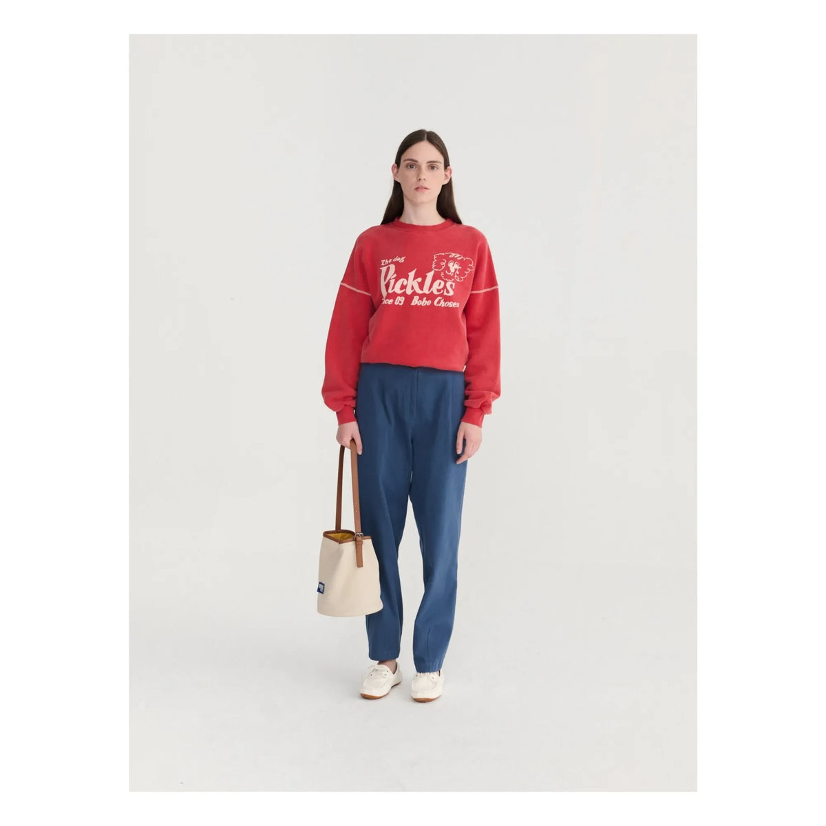 Bobo Choses - Sudadera de algodón orgánico Pickles the Dog | Rojo