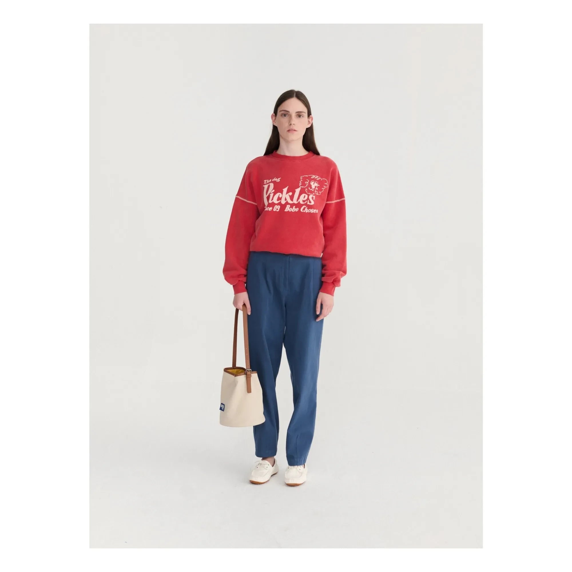 Bobo Choses - Sudadera de algodón orgánico Pickles the Dog | Rojo