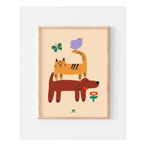 Ma petite vie - Póster de Perro, Gato y Pájaro | Arena