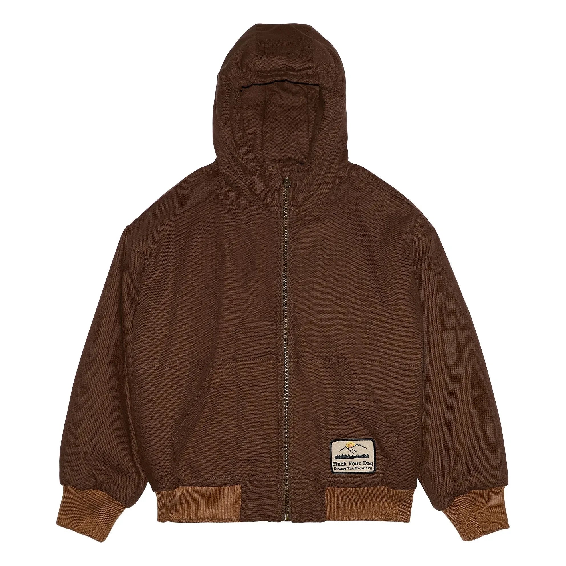 Hundred Pieces - Chaqueta con capucha mate | Marrón