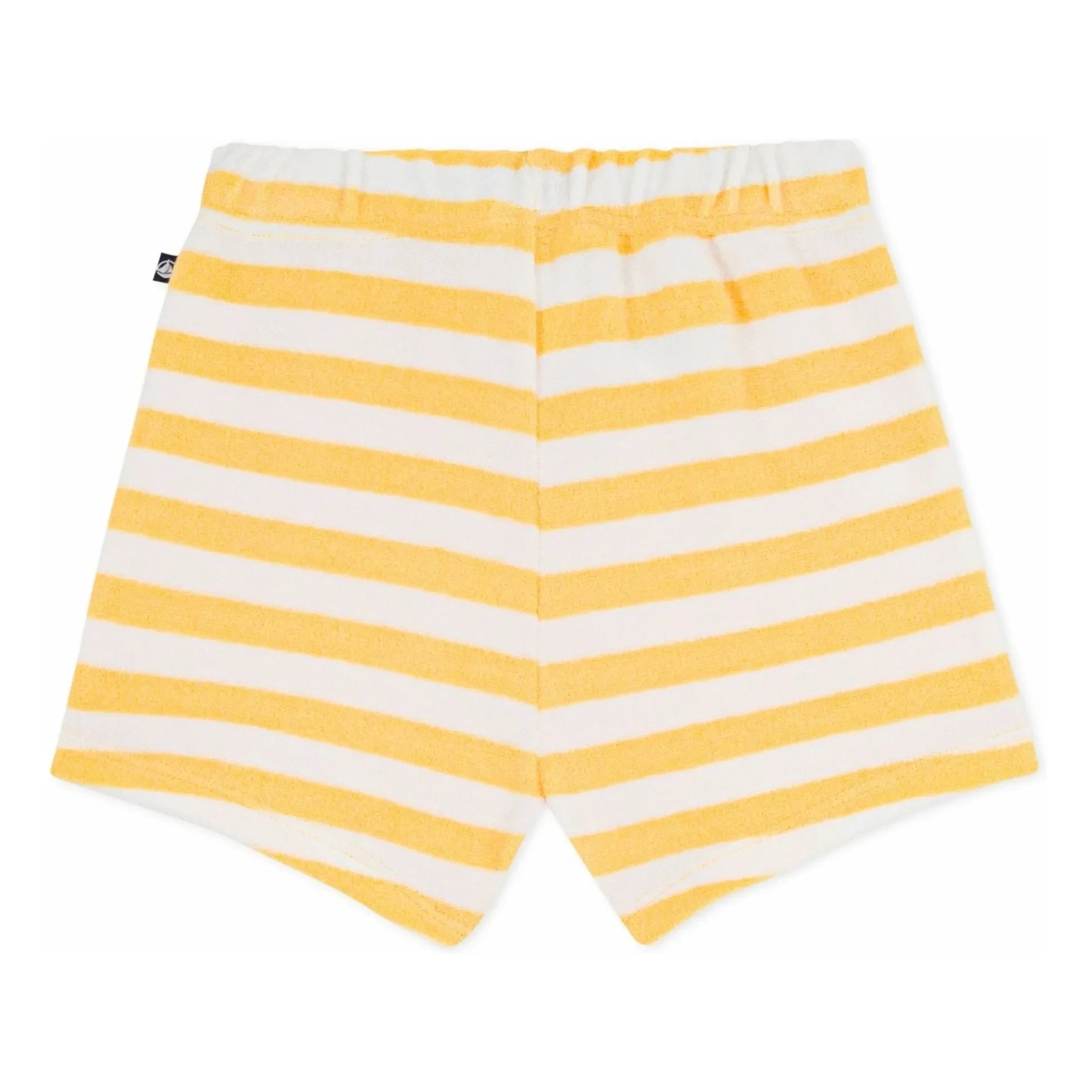 Petit Bateau - Pantalón corto de rizo a rayas | Amarillo