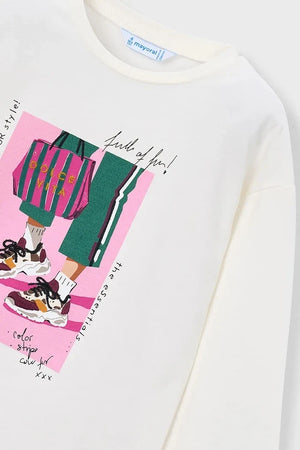 Blusa de manga larga de algodón para niños Mayoral