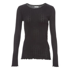 Skall Studio - Camiseta de manga larga de algodón orgánico Edie | Negro
