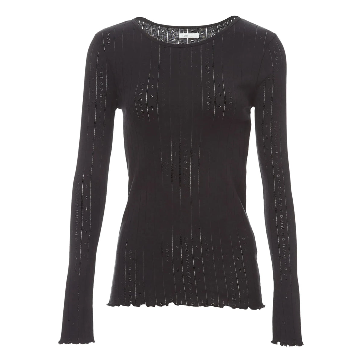 Skall Studio - Camiseta de manga larga de algodón orgánico Edie | Negro