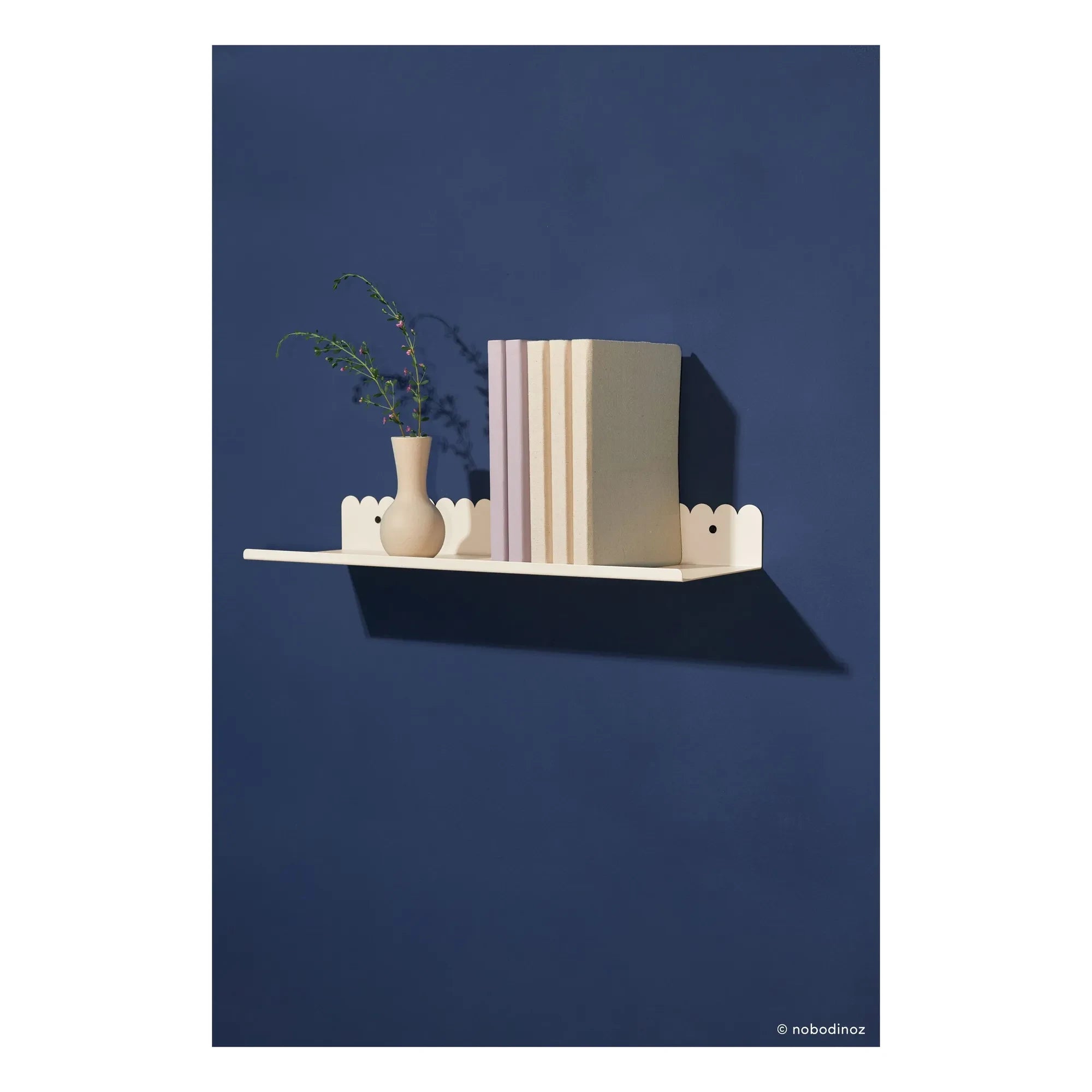 Nobodinoz - Estante de pared Vibes 50x16 cm | Marfil