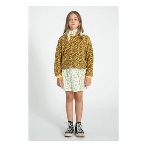 Piupiuchick - Falda corta de algodón orgánico con estampado floral | Blanco
