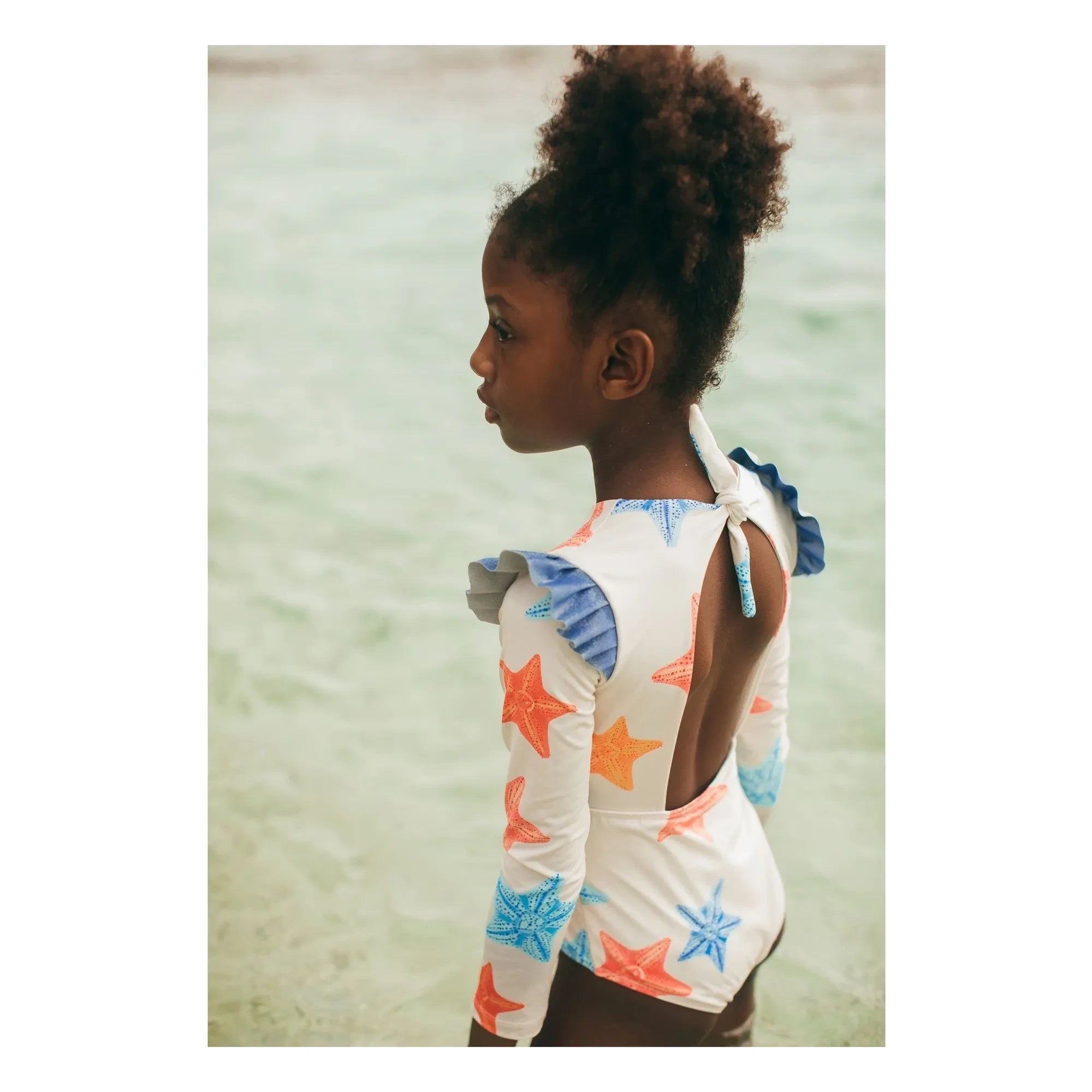 Pepita & Me - Wings Etoiles Maillot de baño de manga larga | Crudo