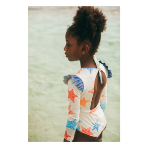 Pepita & Me - Wings Etoiles Maillot de baño de manga larga | Crudo