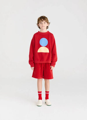 True Artist - Circles organik pamuklu sweatshirt | Kırmızı