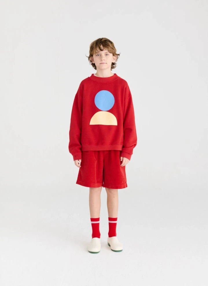 True Artist - Circles organik pamuklu sweatshirt | Kırmızı