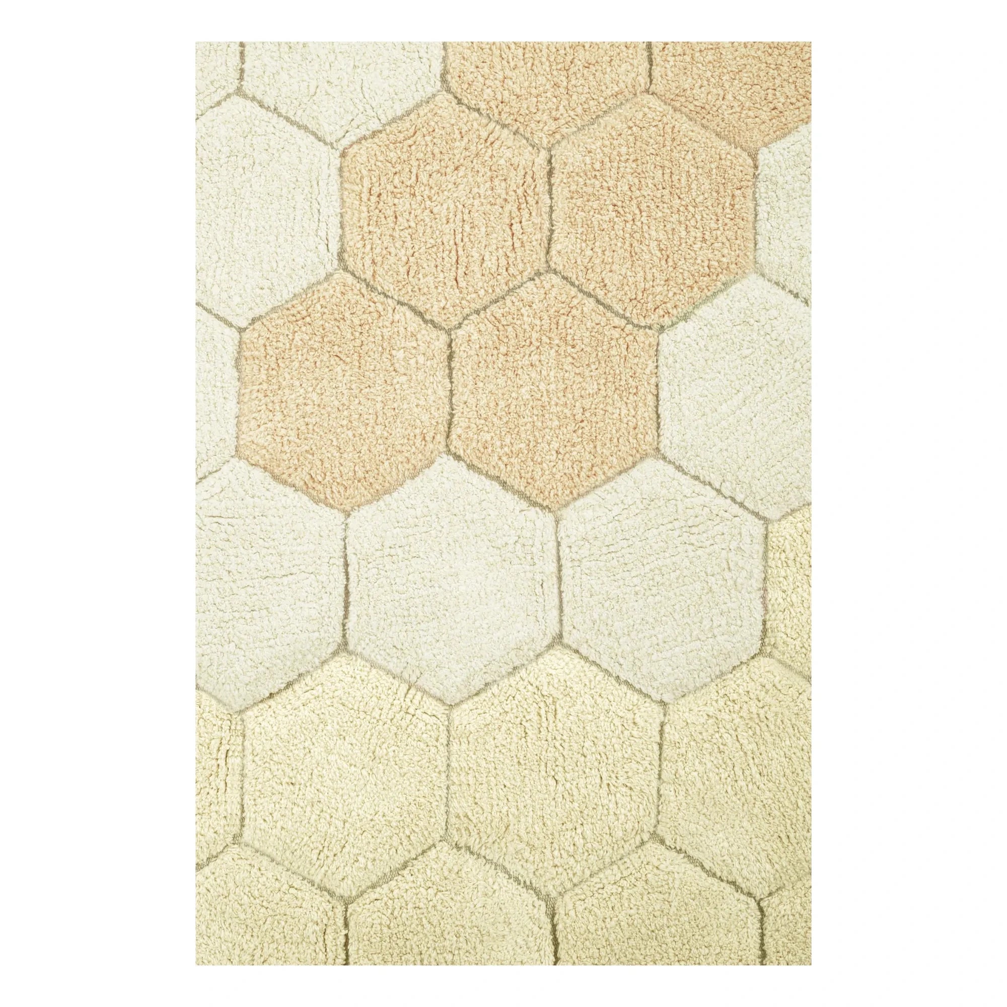 Lorena Canals - Alfombra redonda Honeycomb | Arena dorada