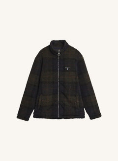 Barbour - Chaqueta de Polar con Cremallera a Cuadros | Caqui