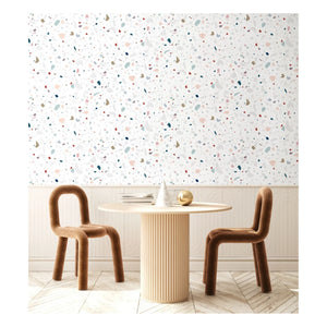 PaperMint - Papel pintado de granito tradicional | Blanco