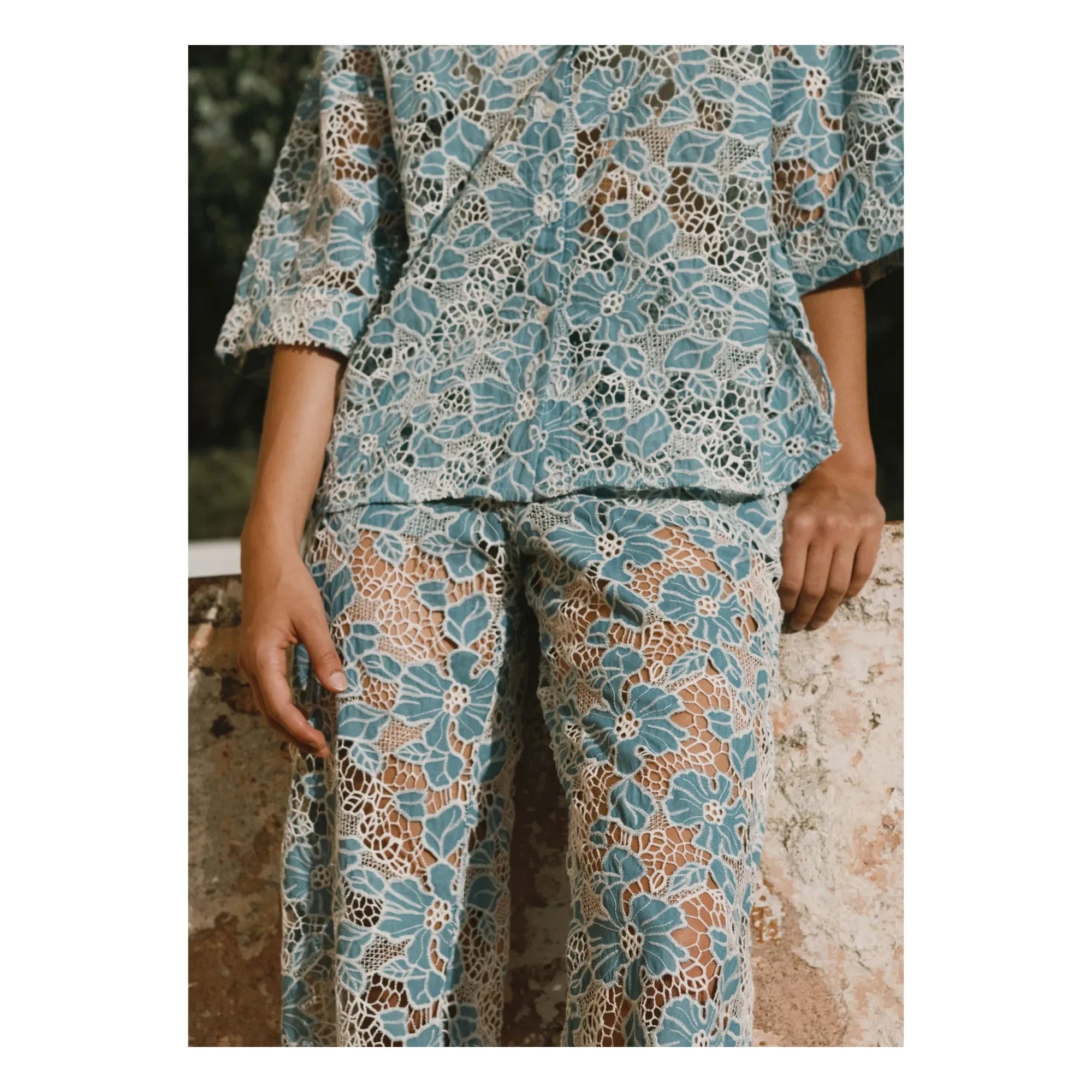 The Tiny Big Sister - Pantalones de algodón | Azul