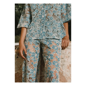 The Tiny Big Sister - Pantalones de algodón | Azul