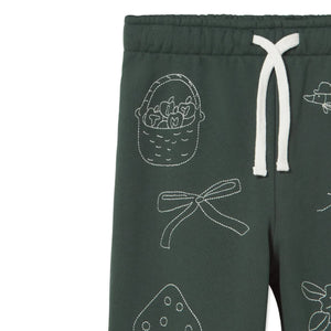 Tinycottons - Organik Pamuk Mantar Jogger Pantolon | Yeşil