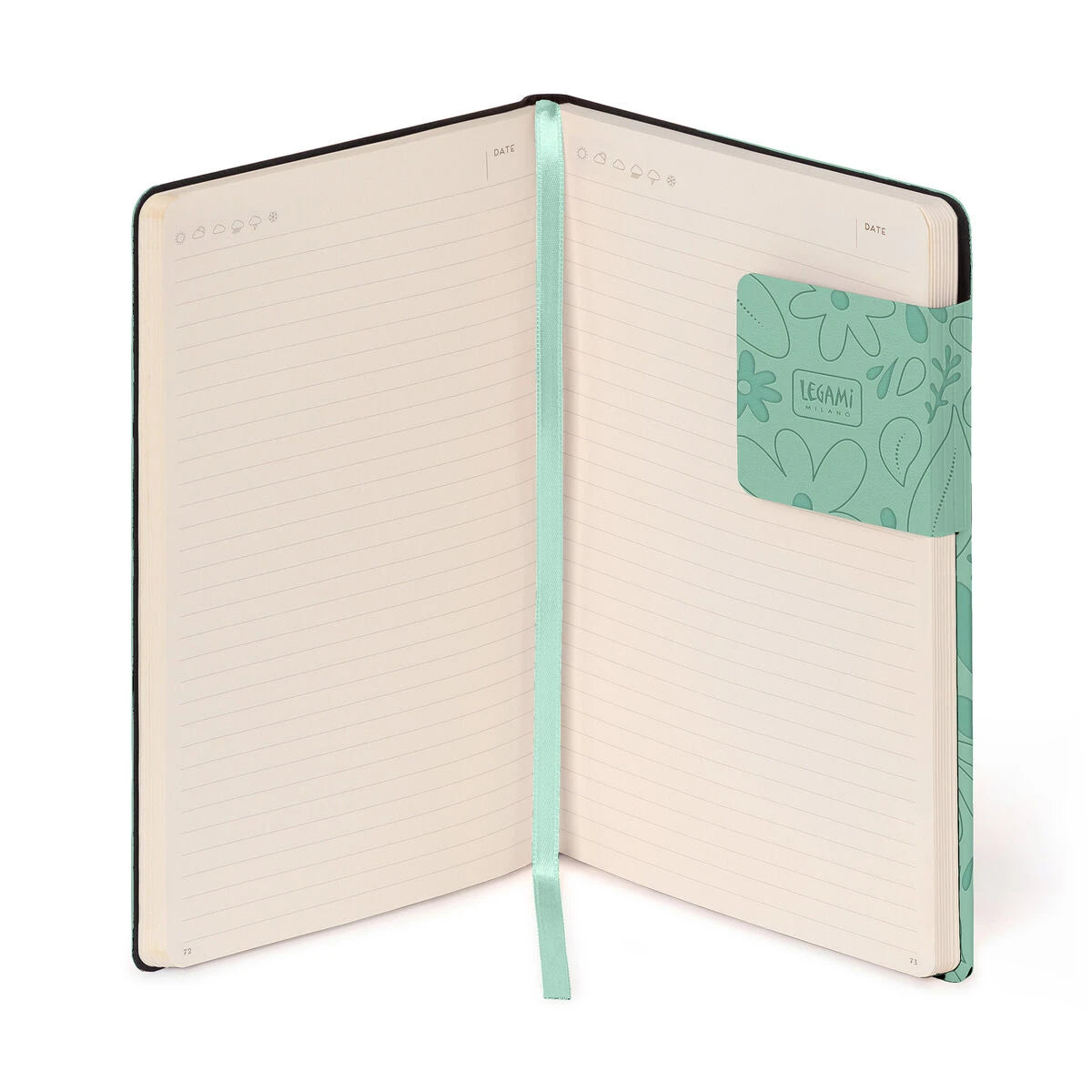 Legami - Cuaderno a rayas con funda suave monocromática - Jardín Botánico - Mi Cuaderno