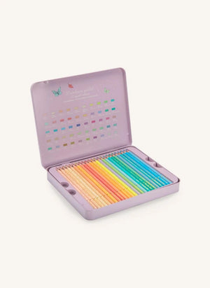 Moulin Roty - Caja de lápices de colores pastel - Les Rosalies