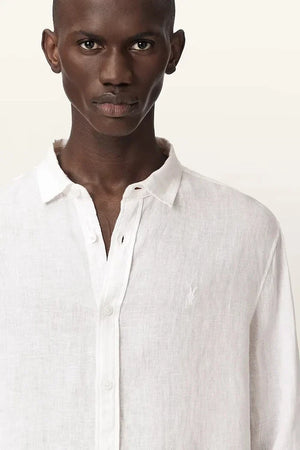 AllSaints camisa de lino para hombre LOOM