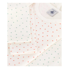 Petit Bateau - Set de 2 camisetas con corazones | Blanco