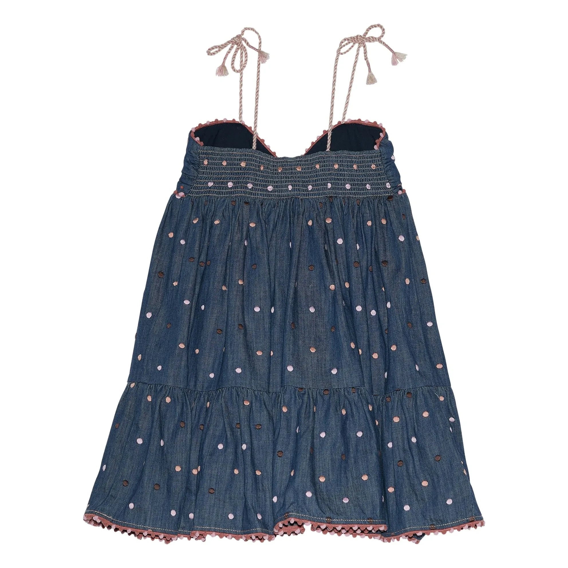 Zimmermann - Vestido Awaken Pois Vaquero | Azul oscuro