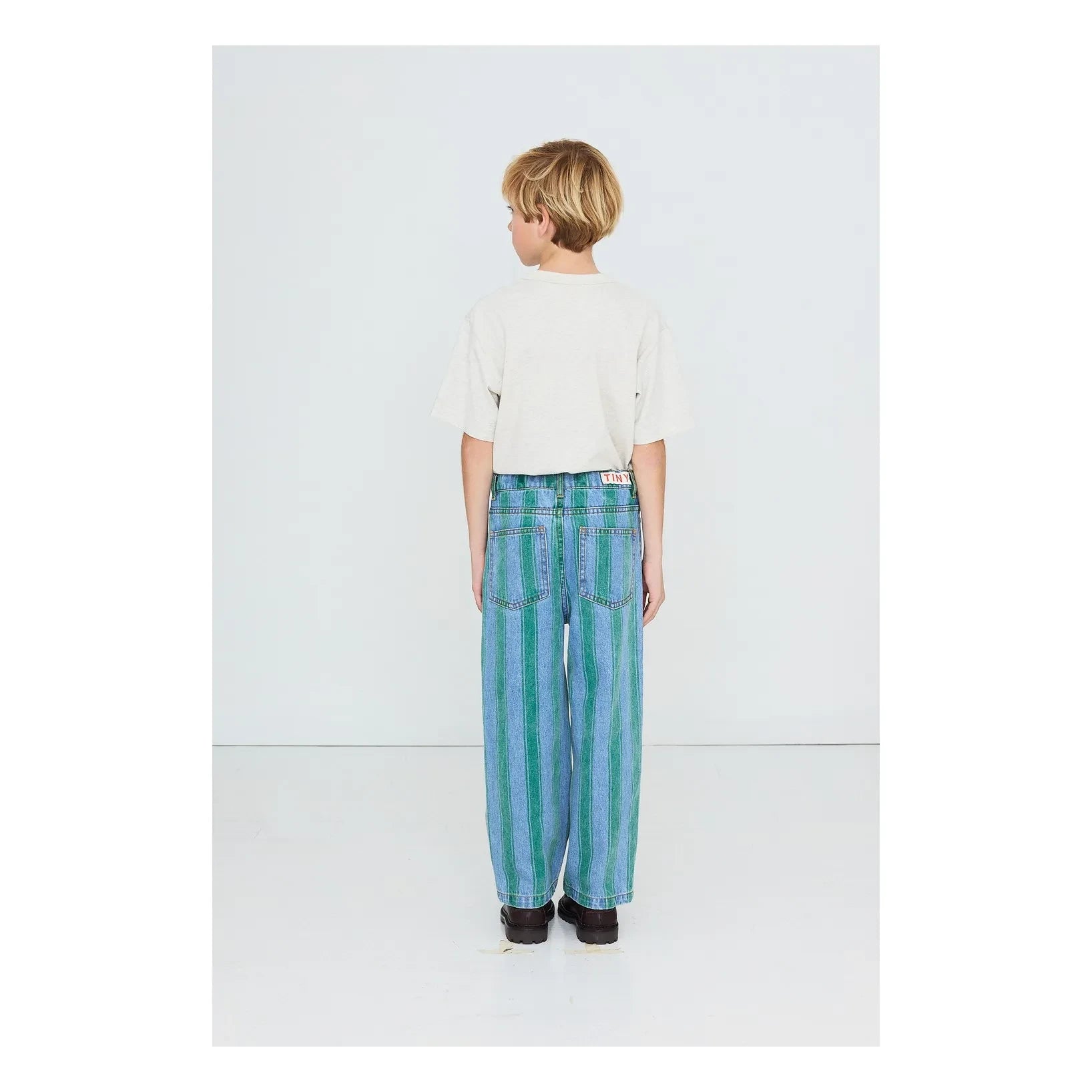 Tinycottons - Çizgili Kot | Yeşil