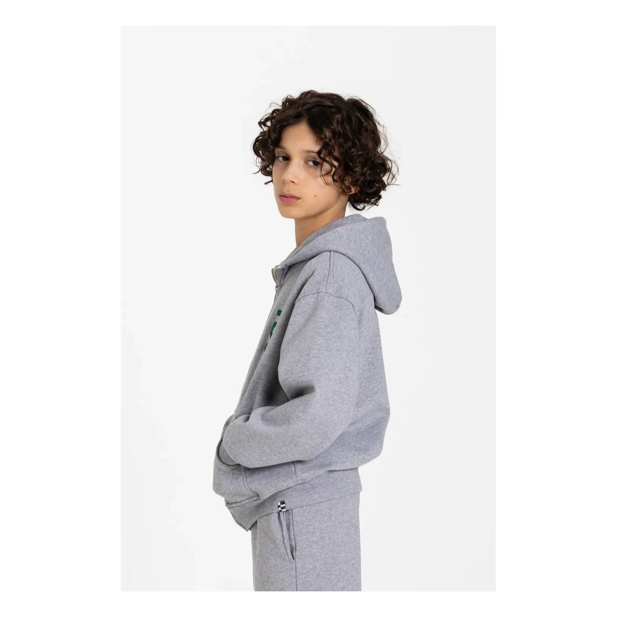 Finger in the nose - Sudadera de algodón orgánico Harlan | Gris jaspeado