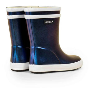 Aigle - Botas de agua iridiscentes para bebé | Azul noche