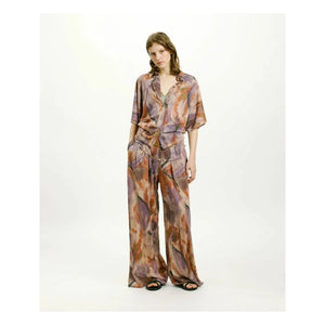 Momoni - Pantalones con estampado Aspen | Morado