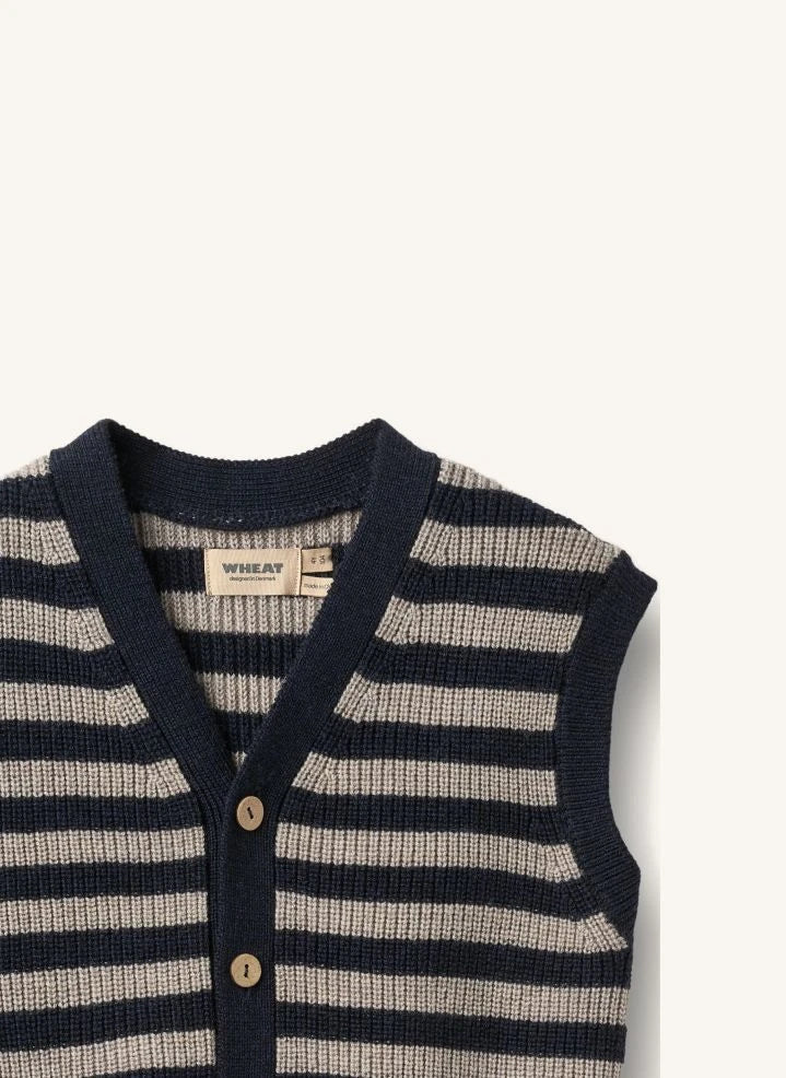 Wheat - Chaleco sin mangas Pete de lana merino | Beige