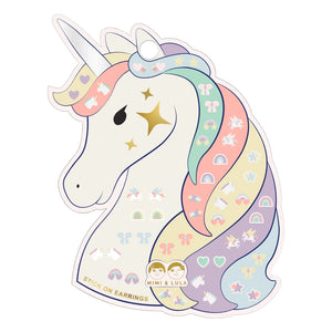 Mimi & Lula - Pendientes adhesivos de unicornio | Lila