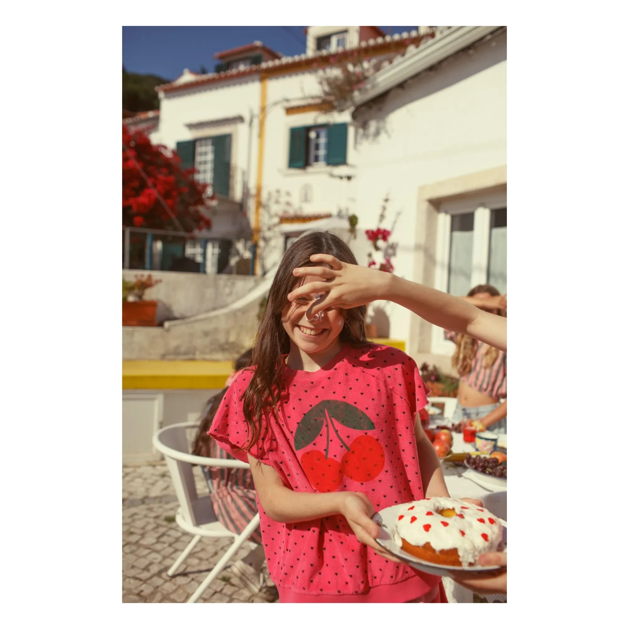 Piupiuchick - Sudadera sin mangas de rizo de algodón orgánico Cherry | Fucsia