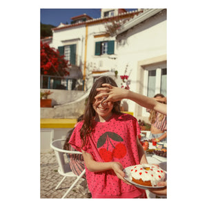 Piupiuchick - Sudadera sin mangas de rizo de algodón orgánico Cherry | Fucsia