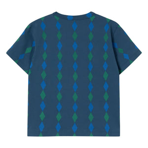 Tinycottons - Camiseta de algodón orgánico Losange | Azul