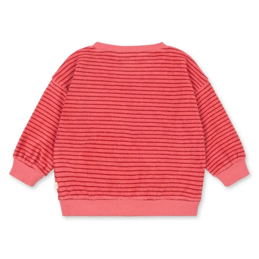Konges Sløjd - Sudadera Itty a Rayas de Algodón Orgánico | Rosa